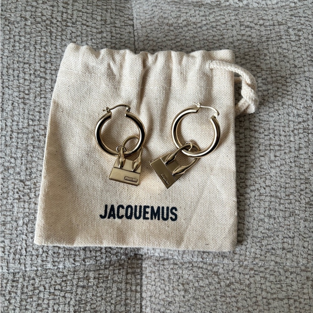 Jacquemus Gold Purse Earrings